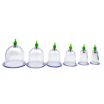 6-Piece Vacuum Cupping Set with Pumping Gun