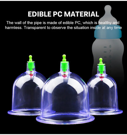 6-Piece Vacuum Cupping Set with Pumping Gun