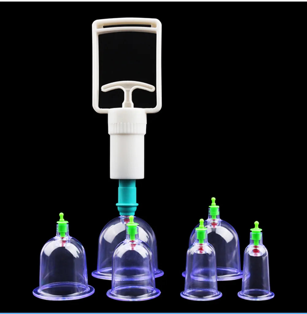 6-Piece Vacuum Cupping Set with Pumping Gun