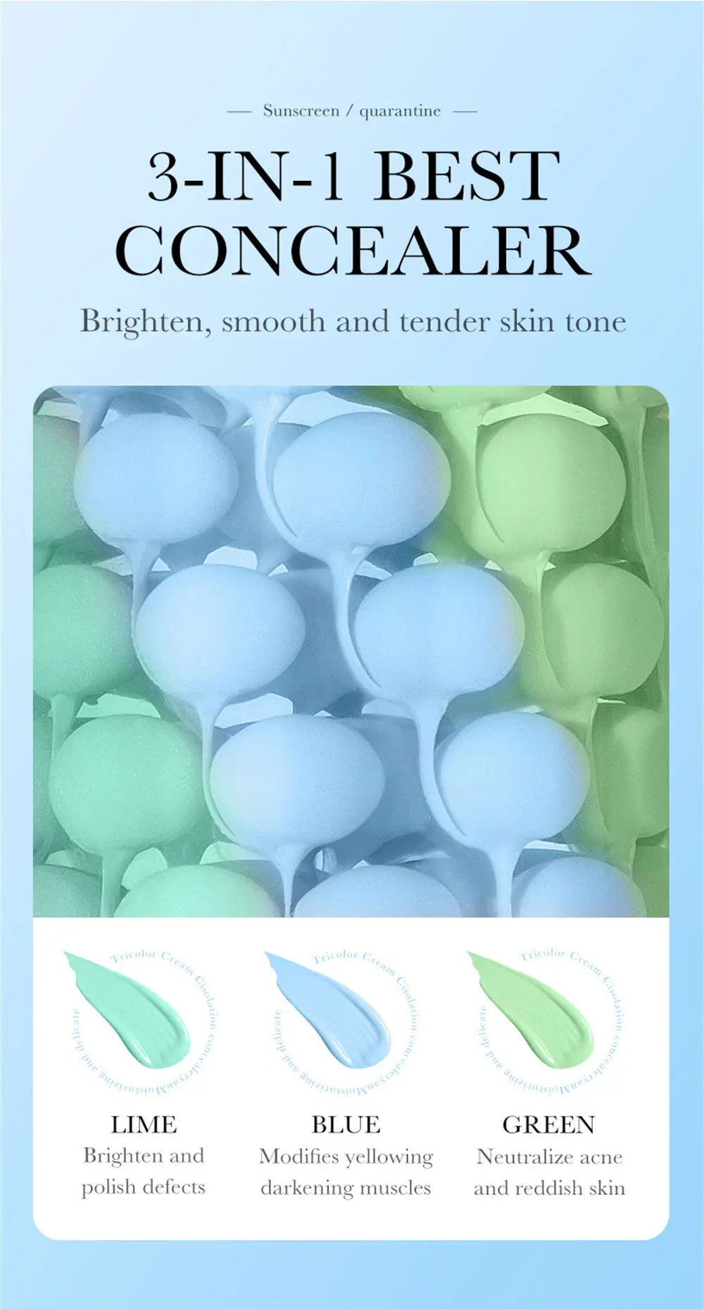 3-Color Full Coverage Primer & Isolation Cream