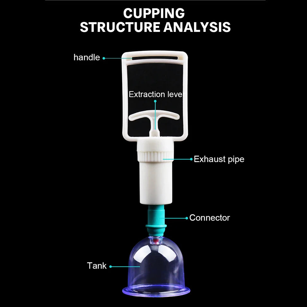 6-Piece Vacuum Cupping Set with Pumping Gun