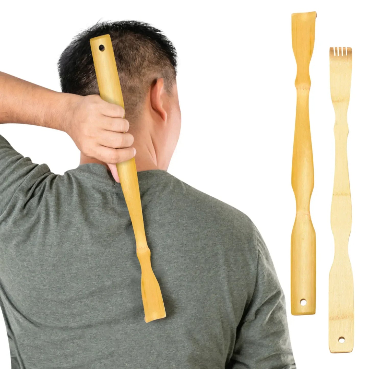 Bamboo Back Scratcher & Massage Roller
