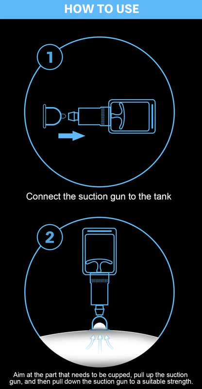6-Piece Vacuum Cupping Set with Pumping Gun