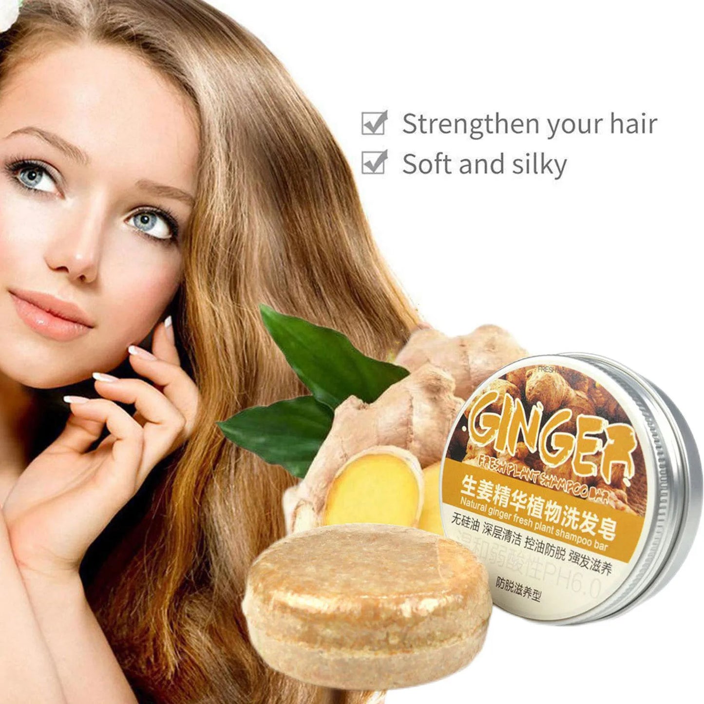 Ginger & Polygonum Hair Shampoo Bar