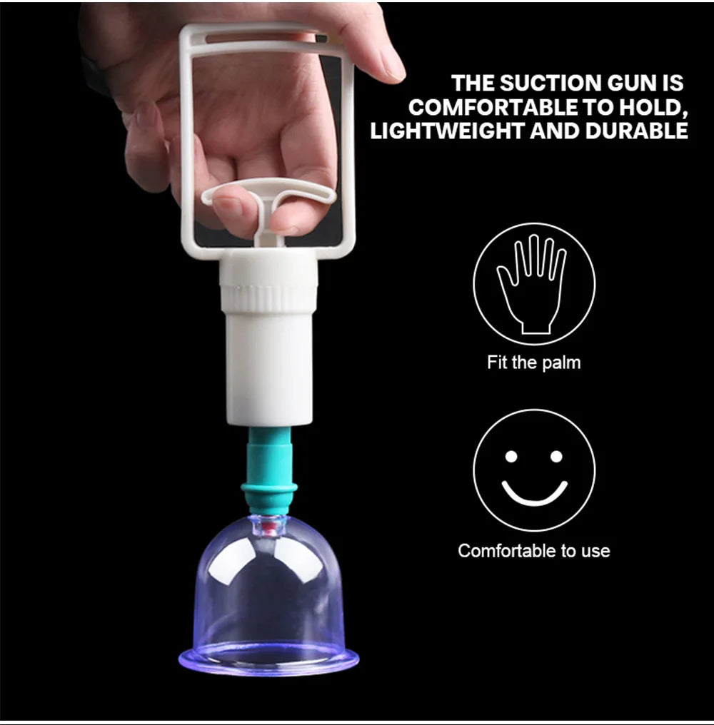 6-Piece Vacuum Cupping Set with Pumping Gun