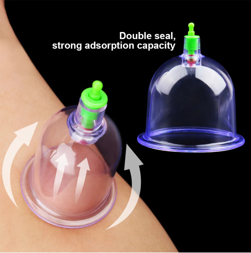 6-Piece Vacuum Cupping Set with Pumping Gun