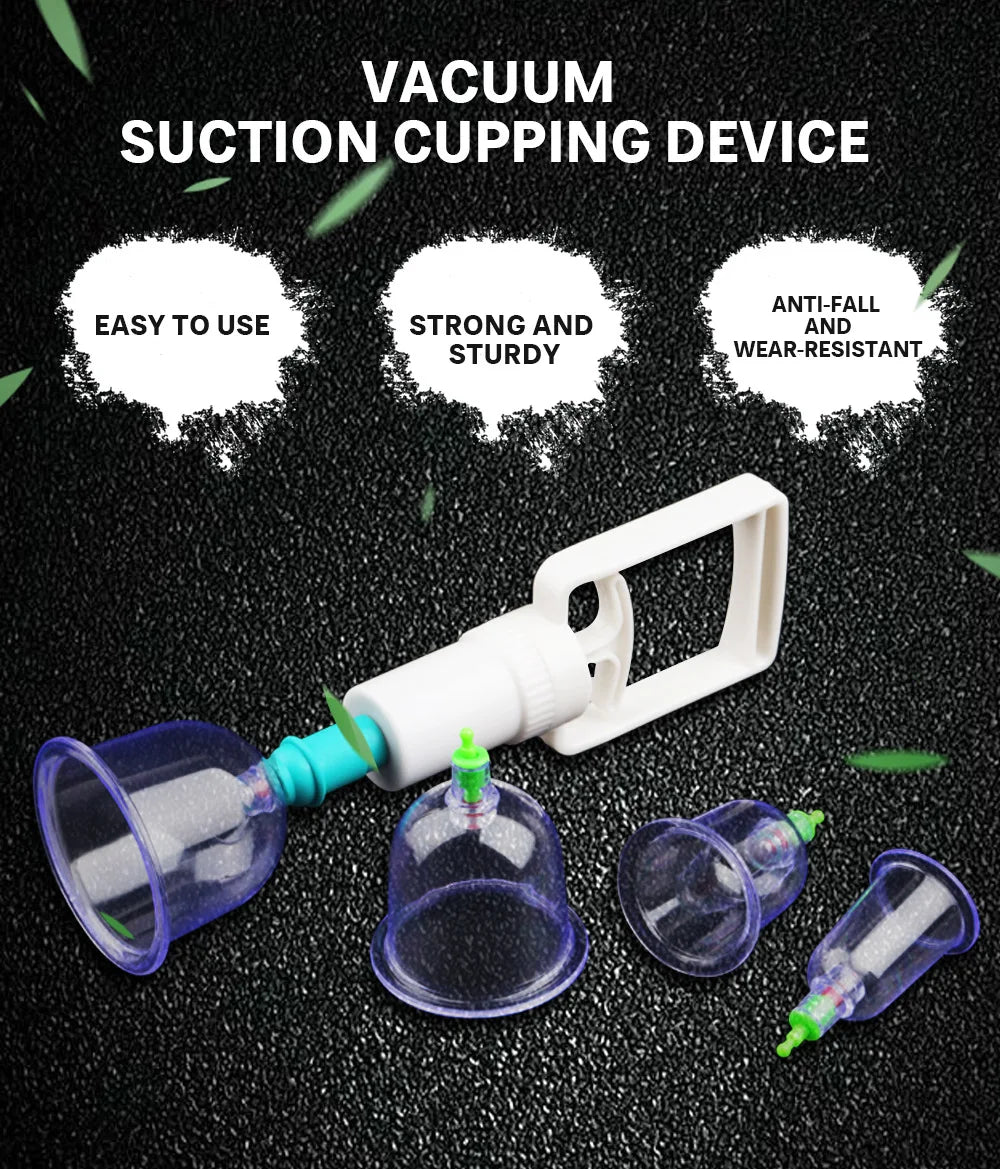 6-Piece Vacuum Cupping Set with Pumping Gun