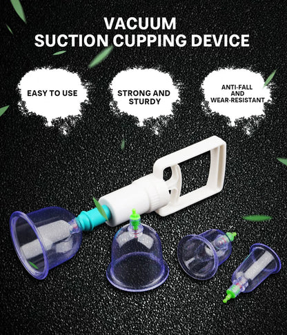 6-Piece Vacuum Cupping Set with Pumping Gun
